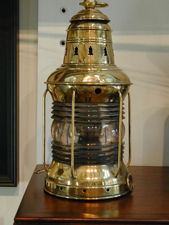 A Good Small Antique Anchor Lamp Circa 1900